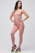 Купить Спортивный костюм для фитнеса женский розового цвета 21106R, фото 5