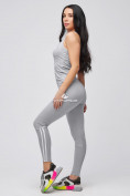 Купить Спортивный костюм для фитнеса женский серого цвета 21106Sr, фото 2
