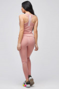 Купить Спортивный костюм для фитнеса женский розового цвета 21106R, фото 3