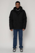 Купить Куртка зимняя мужская классическая стеганная черного цвета 2107Ch