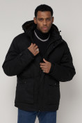 Купить Куртка зимняя мужская классическая стеганная черного цвета 2107Ch, фото 14