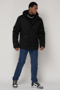 Купить Куртка зимняя мужская классическая стеганная черного цвета 2107Ch, фото 2
