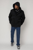 Купить Куртка зимняя мужская классическая стеганная черного цвета 2107Ch, фото 5