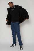 Купить Куртка зимняя мужская классическая стеганная черного цвета 2107Ch, фото 6