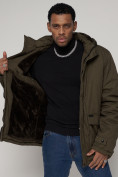Купить Куртка зимняя мужская классическая стеганная цвета хаки 2107Kh, фото 12
