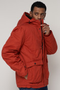 Купить Куртка зимняя мужская классическая стеганная оранжевого цвета 2107O, фото 11