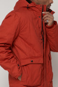 Купить Куртка зимняя мужская классическая стеганная оранжевого цвета 2107O, фото 12