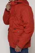 Купить Куртка зимняя мужская классическая стеганная оранжевого цвета 2107O, фото 16
