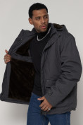 Купить Куртка зимняя мужская классическая стеганная серого цвета 2107Sr, фото 13