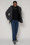 Купить Куртка зимняя мужская классическая стеганная серого цвета 2107Sr, фото 15