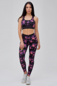 Купить Спортивный костюм для фитнеса женский темно-фиолетового цвета 21102TF, фото 2