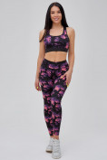 Купить Спортивный костюм для фитнеса женский темно-фиолетового цвета 21102TF, фото 3