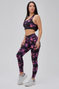 Купить Спортивный костюм для фитнеса женский темно-фиолетового цвета 21102TF, фото 5