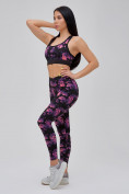 Купить Спортивный костюм для фитнеса женский темно-фиолетового цвета 21102TF, фото 7