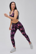 Купить Спортивный костюм для фитнеса женский темно-фиолетового цвета 21102TF, фото 12