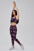 Купить Спортивный костюм для фитнеса женский темно-фиолетового цвета 21102TF, фото 16