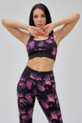 Купить Спортивный костюм для фитнеса женский темно-фиолетового цвета 21102TF, фото 18
