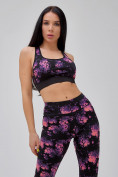 Купить Спортивный костюм для фитнеса женский темно-фиолетового цвета 21102TF, фото 19