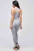 Купить Спортивный костюм для фитнеса женский серого цвета 21106Sr, фото 4