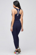 Купить Спортивный костюм для фитнеса женский темно-синего цвета 21106TS, фото 4
