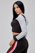 Купить Спортивный костюм для фитнеса женский черного цвета 21111Ch, фото 17