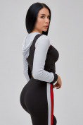 Купить Спортивный костюм для фитнеса женский черного цвета 21111Ch, фото 18