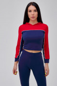 Купить Спортивный костюм для фитнеса женский темно-синего цвета 21111TS, фото 12