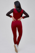 Купить Спортивный костюм для фитнеса женский бордового цвета 21111Bo, фото 7