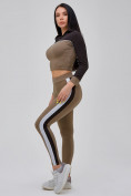 Купить Спортивный костюм для фитнеса женский цвета хаки 21111Kh, фото 29