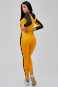 Купить Спортивный костюм для фитнеса женский желтого цвета 21111J, фото 7