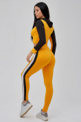 Купить Спортивный костюм для фитнеса женский желтого цвета 21111J, фото 9
