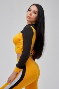 Купить Спортивный костюм для фитнеса женский желтого цвета 21111J, фото 14