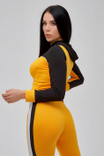 Купить Спортивный костюм для фитнеса женский желтого цвета 21111J, фото 18