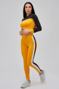 Купить Спортивный костюм для фитнеса женский желтого цвета 21111J, фото 19