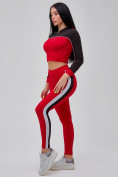 Купить Спортивный костюм для фитнеса женский красного цвета 21111Kr, фото 2