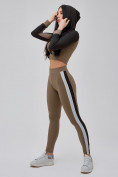 Купить Спортивный костюм для фитнеса женский цвета хаки 21111Kh, фото 15