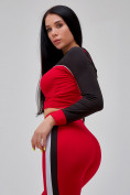 Купить Спортивный костюм для фитнеса женский красного цвета 21111Kr, фото 13