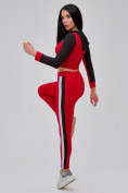 Купить Спортивный костюм для фитнеса женский красного цвета 21111Kr, фото 16