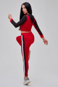Купить Спортивный костюм для фитнеса женский красного цвета 21111Kr, фото 17