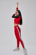 Купить Спортивный костюм для фитнеса женский красного цвета 21111Kr, фото 18