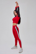 Купить Спортивный костюм для фитнеса женский красного цвета 21111Kr, фото 19