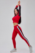 Купить Спортивный костюм для фитнеса женский красного цвета 21111Kr, фото 21