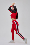 Купить Спортивный костюм для фитнеса женский красного цвета 21111Kr, фото 23