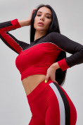 Купить Спортивный костюм для фитнеса женский красного цвета 21111Kr, фото 29