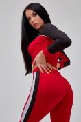 Купить Спортивный костюм для фитнеса женский красного цвета 21111Kr, фото 30