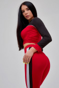 Купить Спортивный костюм для фитнеса женский красного цвета 21111Kr, фото 31