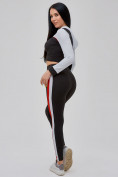 Купить Спортивный костюм для фитнеса женский черного цвета 21111Ch, фото 8