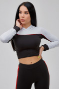 Купить Спортивный костюм для фитнеса женский черного цвета 21111Ch, фото 12