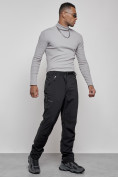 Купить Брюки утепленный мужской зимние спортивные черного цвета 21128Ch, фото 3