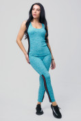 Купить Спортивный костюм для фитнеса женский голубого цвета 21130Gl, фото 2